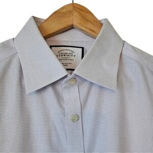 Charles Tyrwhitt Extra Slim Fit Weave Texture Shirt, Silver Gray, Mens 16/34